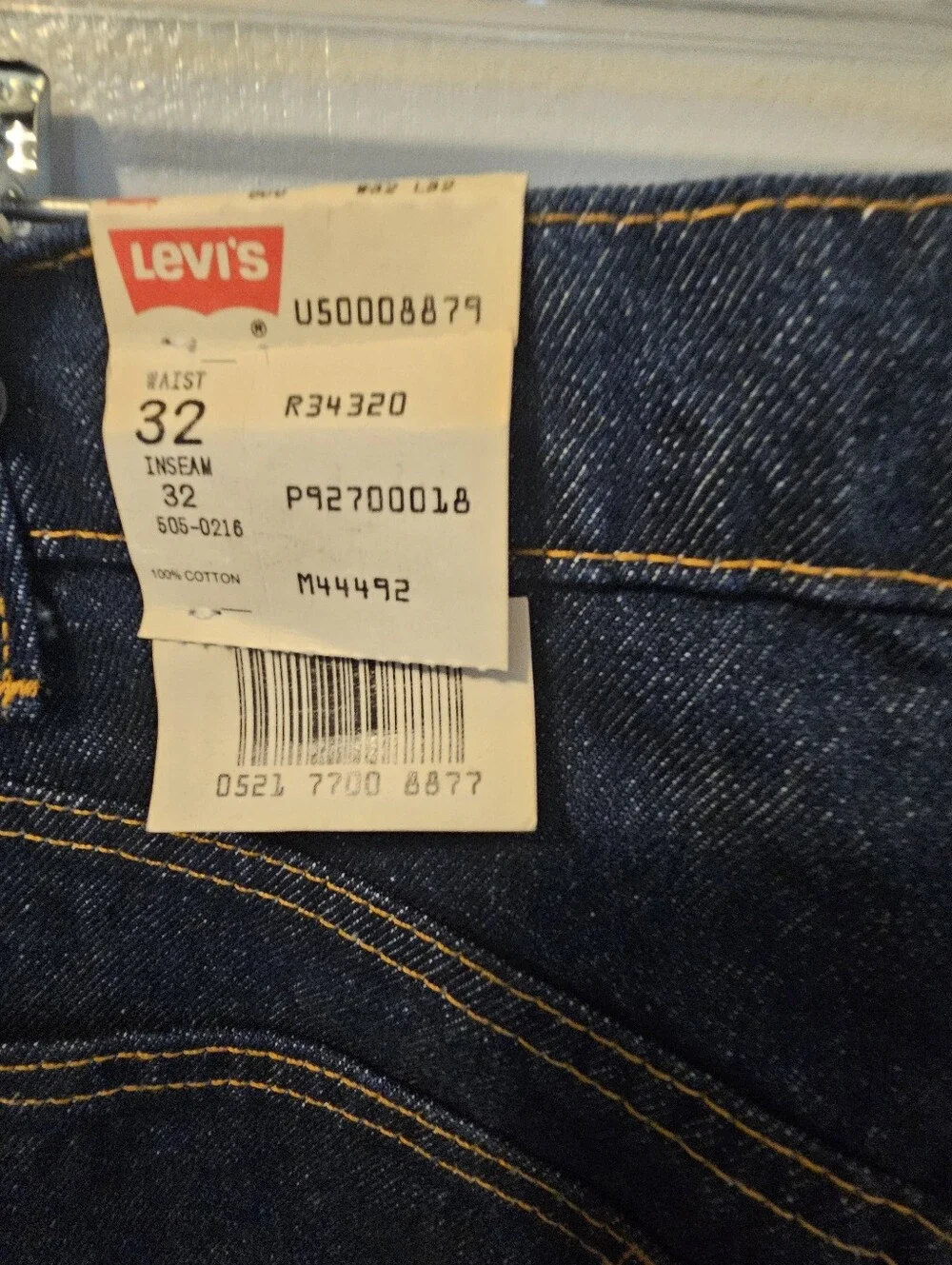 Levi's Vintage 1989  505-0216 Blue Denim Straight Leg Jeans Men's Size 32x32 NWT